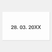 Handige bewerkbare persoonlijke tekst rechthoekige sticker (Voorkant)