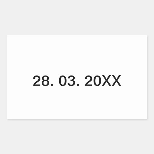 Handige bewerkbare persoonlijke tekst rechthoekige sticker (Voorkant)