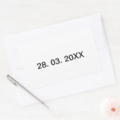 Handige bewerkbare persoonlijke tekst rechthoekige sticker (Envelop)