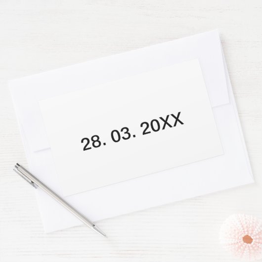 Handige bewerkbare persoonlijke tekst rechthoekige sticker (Envelop)