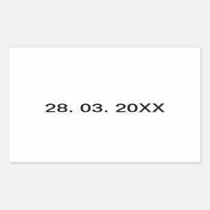 Handige Bewerkbare Persoonlijke Tekst Rechthoekige Sticker