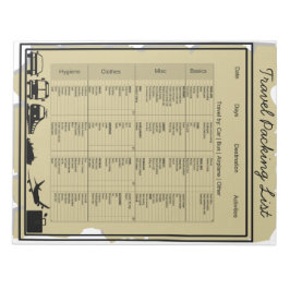 Handige controlelijst voor reisverpakking notitieblok