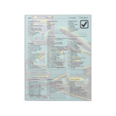 Handige controlelijst voor reisverpakking notitieblok (Linkerzijde)