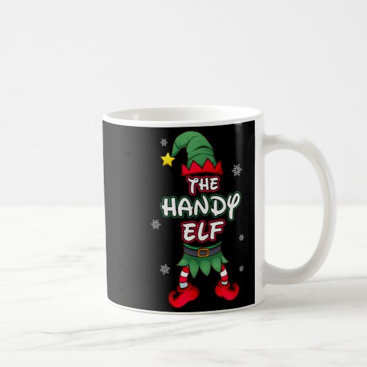 Handige Elf Kerst Pyjama's Pjs Matching Familie Gr Koffiemok (Rechts)