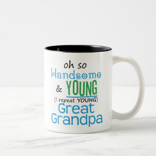 Handige en jonge grote opa tweekleurige koffiemok