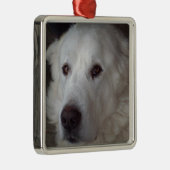 Handige Grote Pyreneeën Dog Metalen Ornament (Rechts)