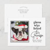 Handige huisdier BEWERKBARE KLEUR Vakantie Kerstmi Feestdagenkaart (Voorkant / Achterkant)