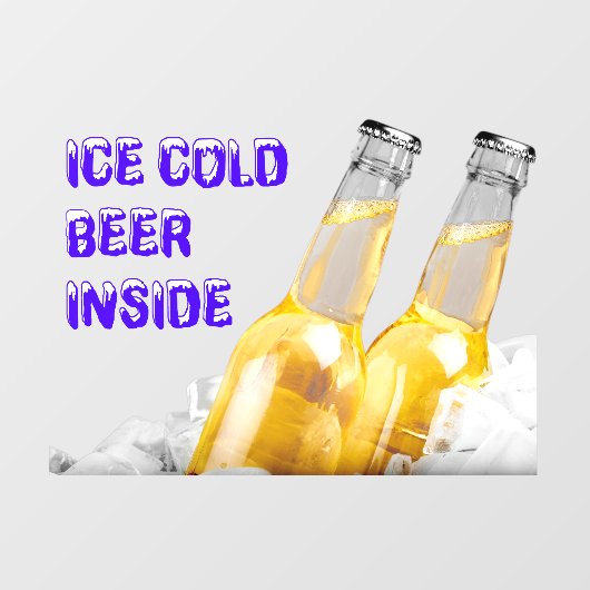 Handige ijsbeerder in de winkel raamsticker (Vel)