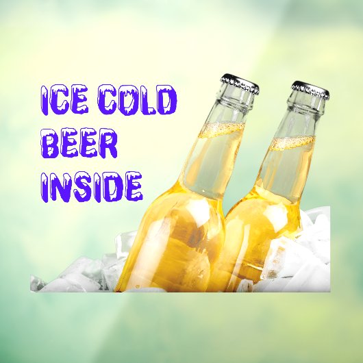 Handige ijsbeerder in de winkel raamsticker (Vel 3)