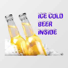 Handige ijsbeerder in de winkel raamsticker