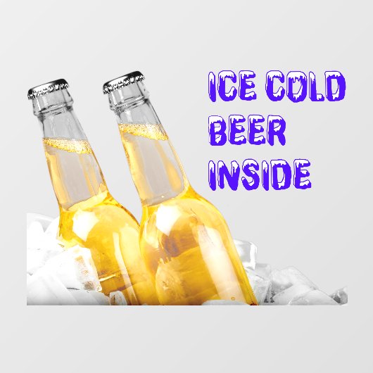 Handige ijsbeerder in de winkel raamsticker (Vel)