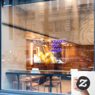 Handige ijsbeerder in de winkel raamsticker