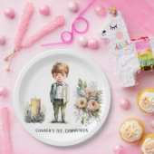 Handige jongen 1st. Communie Papieren Bordje (Feest)