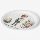 Handige jongen 1st. Communie Papieren Bordje (Gekanteld)