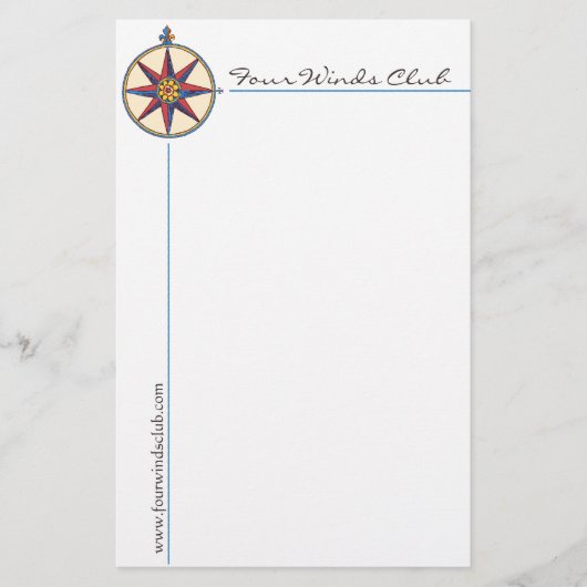 Handige kantoorbenodigdheden met Antiek kompas Briefpapier (Voorkant)