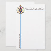 Handige kantoorbenodigdheden met Antiek kompas Briefpapier (Voorkant / Achterkant)