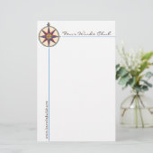 Handige kantoorbenodigdheden met Antiek kompas Briefpapier (Staand voorkant)