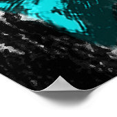 Handige leeuw met blauw Stropdas met blauwe poot e Poster (Hoek)