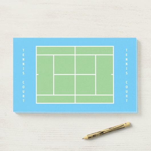 Handige lege tennisbaanindeling plakkerige post-it post-it® notes (Op bureau)