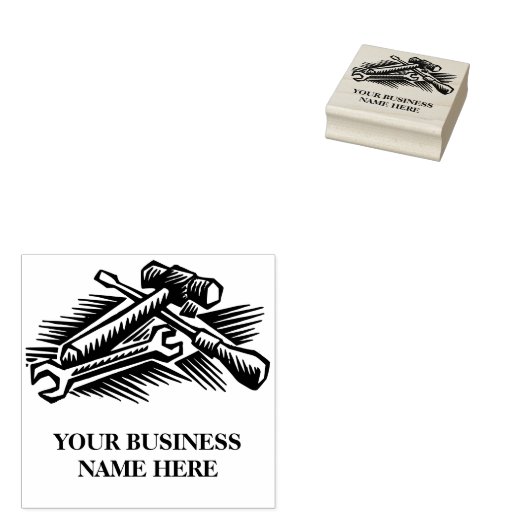 Handige Man Business Rubber Stamp Rubberstempel (Gestempeld)
