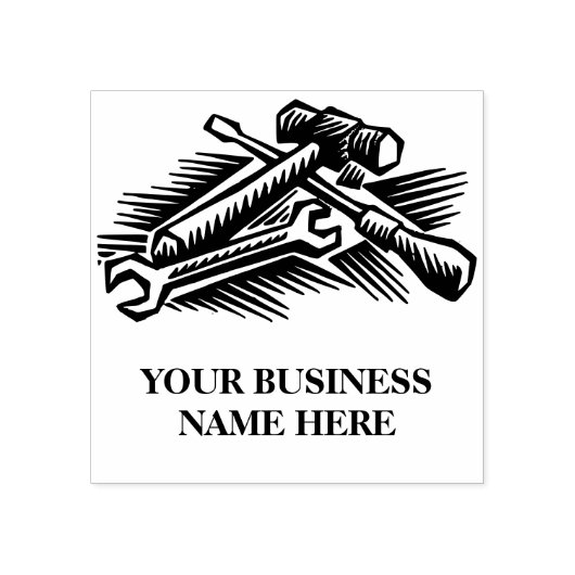Handige Man Business  Rubber Stamp Rubberstempel (Afrduk)