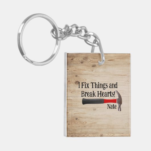 Handige Man Custom Sleutelhanger (Voorkant Links)