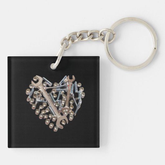 Handige Man Custom Sleutelhanger (Achterkant)