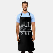 Handige Man Gereedschap Monogram Naam Schort (Gedragen)