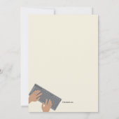 Handige man handen uitnodiging (Achterkant)