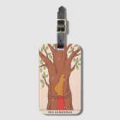 Handige Mannen tarotgrote boompoten Bagagelabel (Voorkant (verticaal))