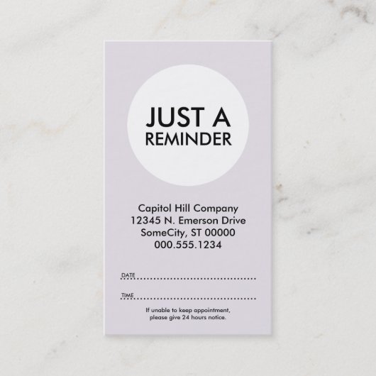 handige padaanwijzingskaart afsprakenkaartje (Voorkant)