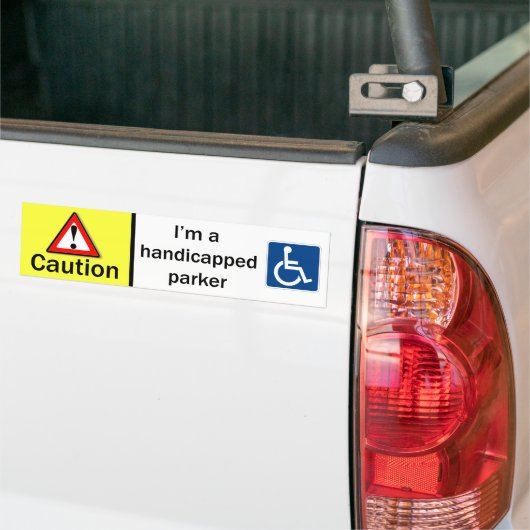 Handige parker bumpersticker (Op Truck)