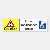 Handige parker bumpersticker (Voorkant)