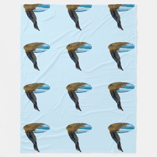 Handige pinguïn, fleece deken (Voorkant)