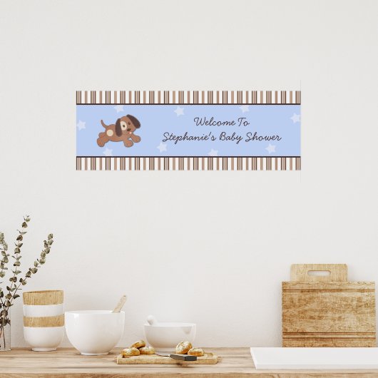 Handige pop-Baby shower banner Poster (Keuken)