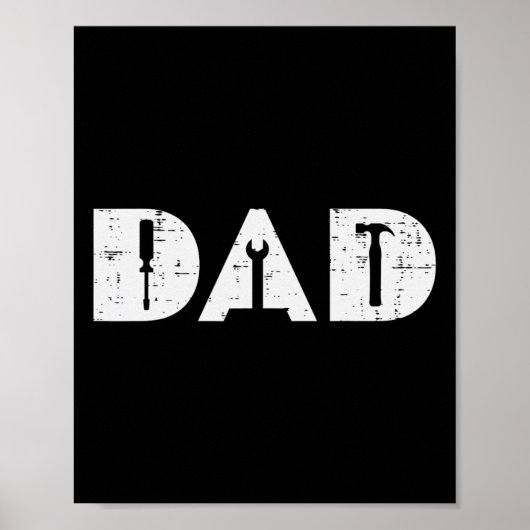 Handige tools Grappige vaders dag monteur papa Poster (Voorkant)