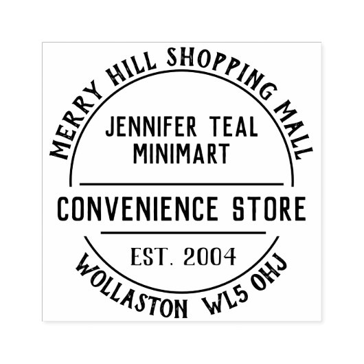 Handige winkel Rubberstempel (Afrduk)