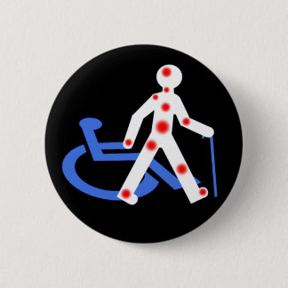 Handige/Zichtbare sleutelhanger Ronde Button 5,7 Cm