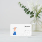 Handiman Services bewerkbaar visitekaartje (Staand voorkant)