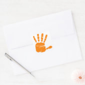Handindruk Vierkante Sticker (Envelop)
