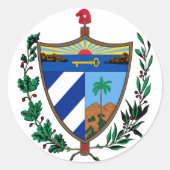 handjas van cuba ronde sticker (Voorkant)