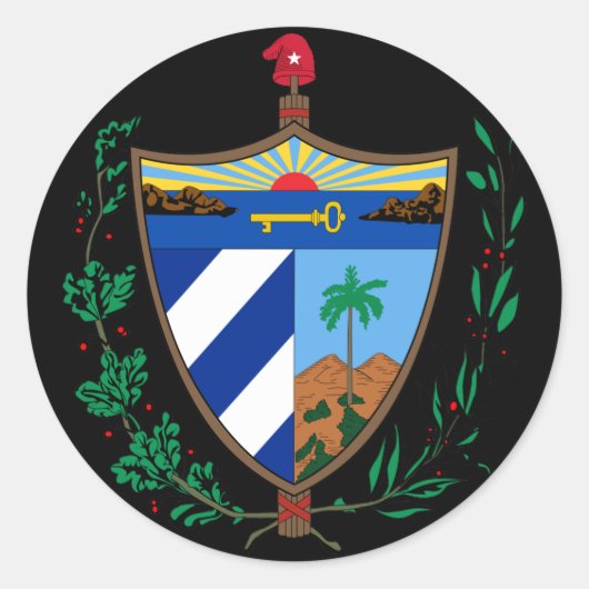 handjas van cuba ronde sticker (Voorkant)