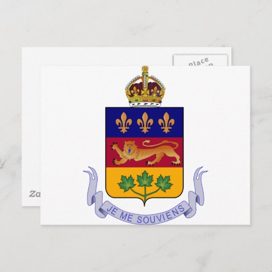 handjas van de quebec briefkaart (Voorkant / Achterkant)