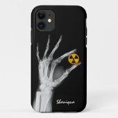 Handje dat een radiatiesymbool vasthoudt Case-Mate iPhone case (Achterkant)