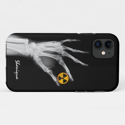 Handje dat een radiatiesymbool vasthoudt Case-Mate iPhone case (Achterkant (horizontaal))