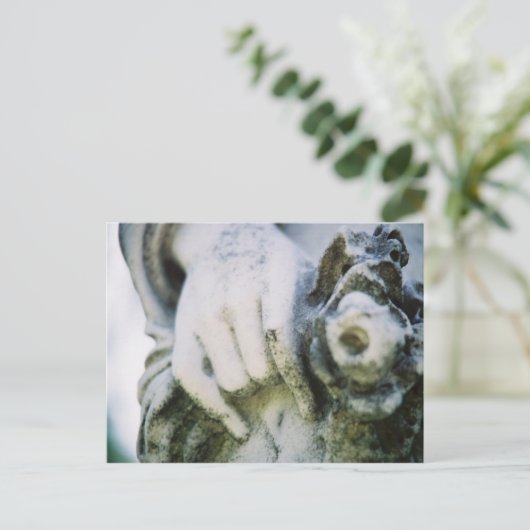 Handje en breedte briefkaart (Staand voorkant)