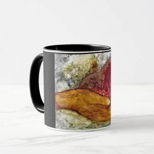 Handje en hart mok (Voorkant links)