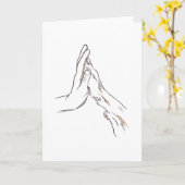 Handje en hond Paw Kaart (Gele Bloem)