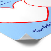 Handje- en voetafdrukposter voor geadopteerd kindb poster (Hoek)