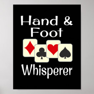 Handje- en voetgangersspel met Kaart Poster